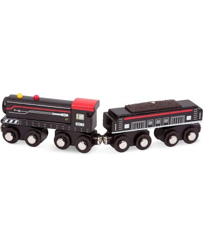 – Wooden Locomotive & Freight Cars – Classic Wooden Toy Train Set with Locomotive & Cars for Kids & Collectors Aged 3 Years O...