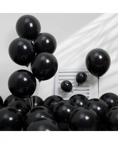 Black Balloons 12"+5" Ballons - 70Pcs Latex Black Balloon Arch Kit as Birthday Balloons Party Balloons Graduation Balloons Ge...