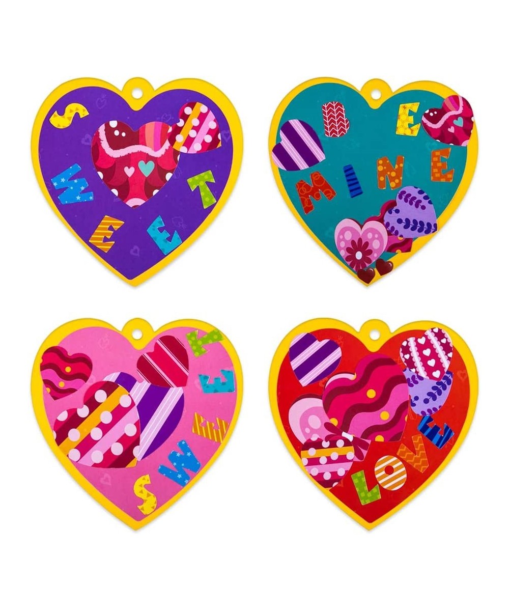 Valentines Heart Craft Kits with 30 Heart Cards Heart Stickers and Letter Stickers Valentines Day Gifts for Kids Classroom DI...