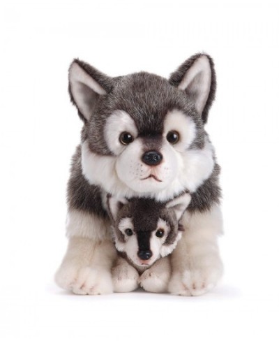 Nat and Jules Mommy Wolf and Pup Wintry Gray Children's Plush Stuffed Animal Toy Set of 2 $63.54 - Plush Figure Toys