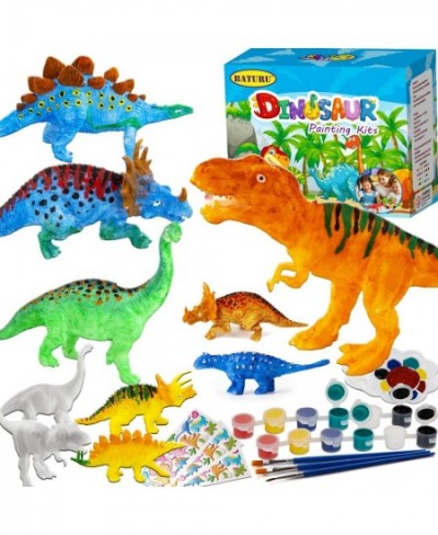 Arts and Crafts for Kids Ages 4-8 Anti-Break Dinosaur Painting kit for Kids with Safe Acrylic Paints Dinosaur Toys for Kids 3...