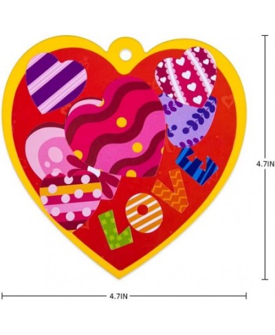 Valentines Heart Craft Kits with 30 Heart Cards Heart Stickers and Letter Stickers Valentines Day Gifts for Kids Classroom DI...