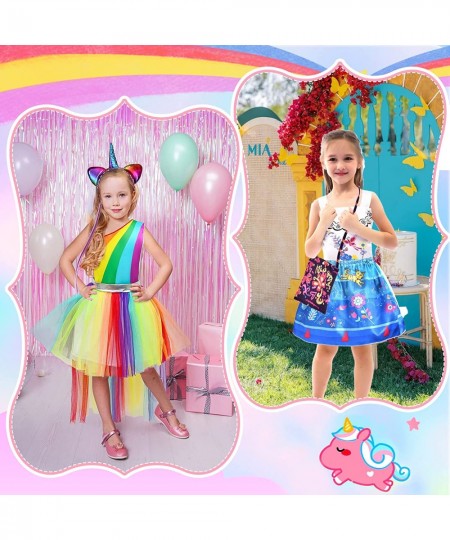 Princess Dress Up Clothes for Little Girls Dress Up Trunk Set Encanto Isabella Witch Unicorn Wonder Woman Pretend Play Costum...