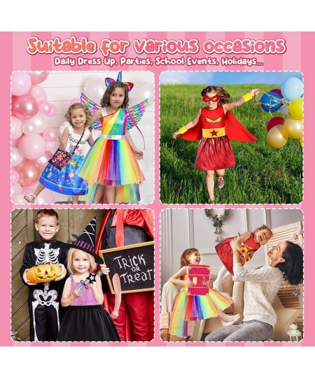 Princess Dress Up Clothes for Little Girls Dress Up Trunk Set Encanto Isabella Witch Unicorn Wonder Woman Pretend Play Costum...