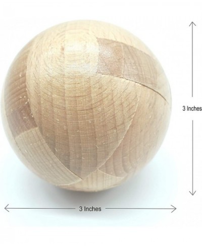 3D Wooden Puzzle Ball - Brain Games - Brain Teasers for Adults and Kids Ages 6+ Mind Puzzles for Adults - Brain Teaser Puzzle...