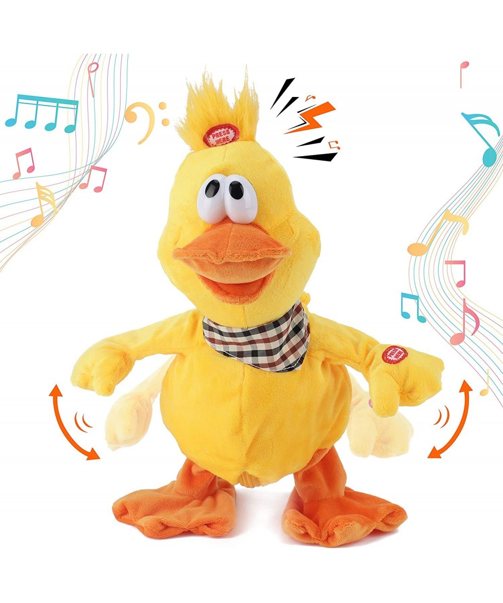 Quacking Electric Duck Musical Stuffed Animal Duckling Walking Singing Waving Ducky Interactive Animate Barn Plush Toy Gift f...