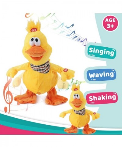 Quacking Electric Duck Musical Stuffed Animal Duckling Walking Singing Waving Ducky Interactive Animate Barn Plush Toy Gift f...