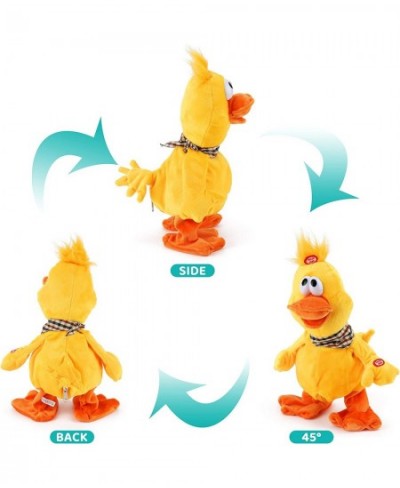 Quacking Electric Duck Musical Stuffed Animal Duckling Walking Singing Waving Ducky Interactive Animate Barn Plush Toy Gift f...