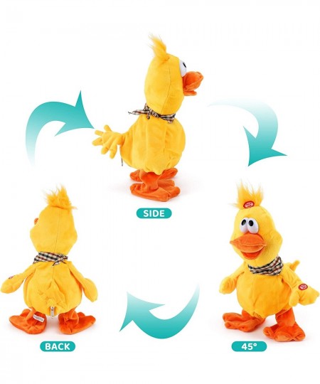 Quacking Electric Duck Musical Stuffed Animal Duckling Walking Singing Waving Ducky Interactive Animate Barn Plush Toy Gift f...