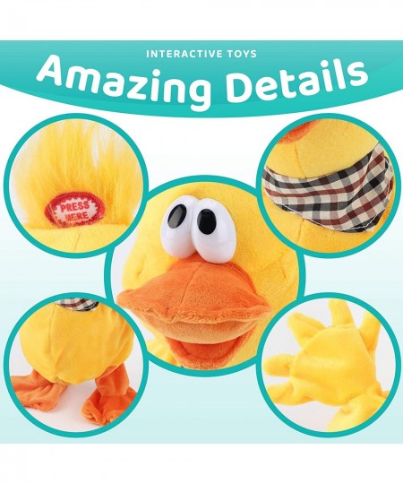 Quacking Electric Duck Musical Stuffed Animal Duckling Walking Singing Waving Ducky Interactive Animate Barn Plush Toy Gift f...