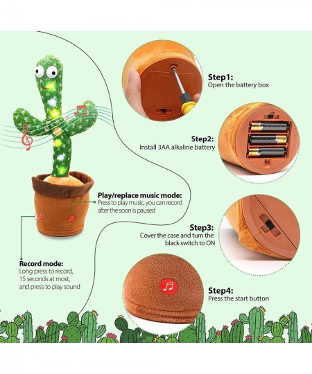 Dancing Cactus Talking Dancing Cactus Toy Repeat+Recording+Dance+Sing Wriggle Dancing Cactus Repeat What You Say and Sing Ele...