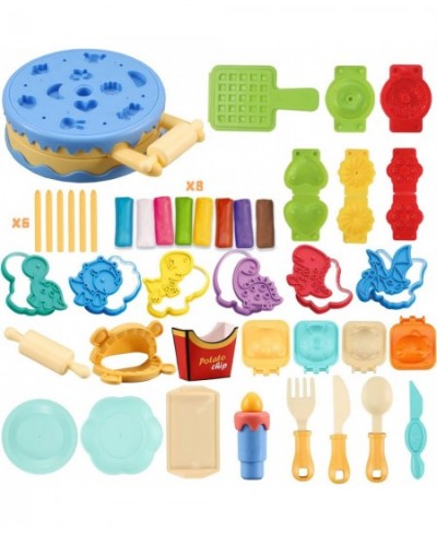 Color Dough Set Birthday Cake Color Dough Kitchen Creations Hamburger Maker Tools Kit for Kids Ages 4-8 Birthday Party Preten...