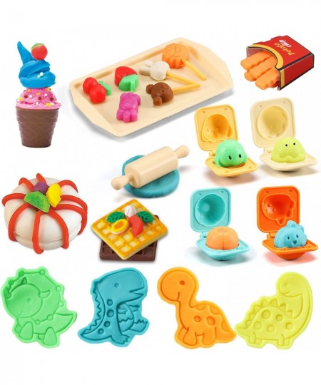 Color Dough Set Birthday Cake Color Dough Kitchen Creations Hamburger Maker Tools Kit for Kids Ages 4-8 Birthday Party Preten...