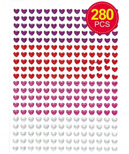 ET825 Crystal Glitter Stick On Heart Stickers - Pack of 280 for Card Craft Scrapbook Stickers and Arts and Crafts for Kids $1...