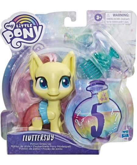 Fluttershy Potion Dress Up Figure -- 5-Inch Yellow Pony Toy with Dress-Up Fashion Accessories Brushable Hair and Comb $25.24 ...