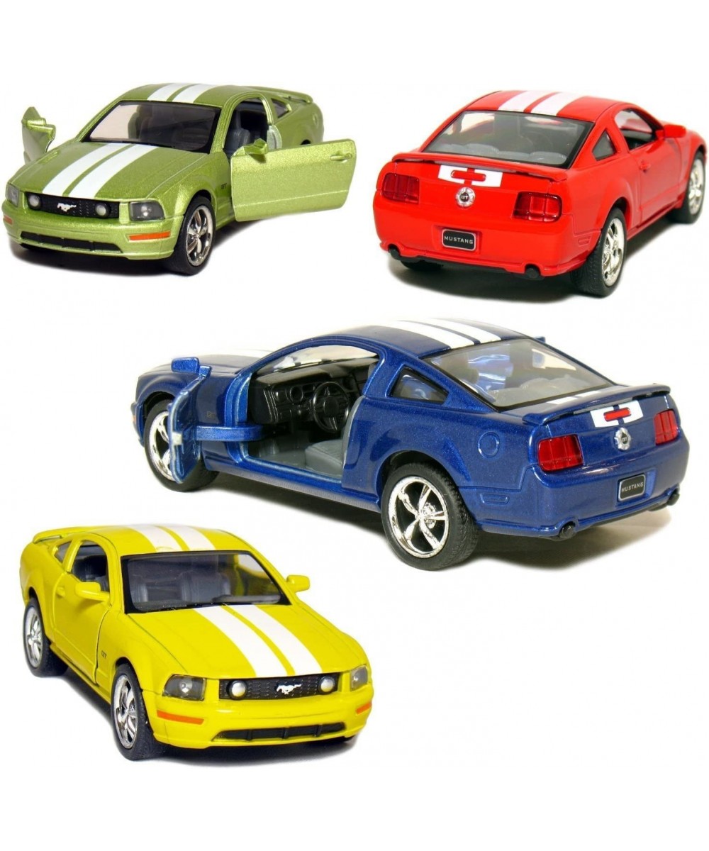 Set of 4: 5" 2006 Ford Mustang GT with Stripes 1:38 Scale (Blue/Green/Red/Yellow) $40.26 - Kids' Play Cars & Race Cars