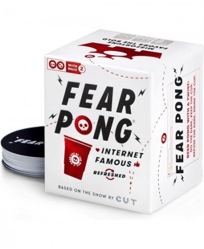 Fear Pong: Internet Famous Refreshed - The Card Game by Cut – 215 Horrible Dares - Perfect Adult Card Game for Parties and Ga...