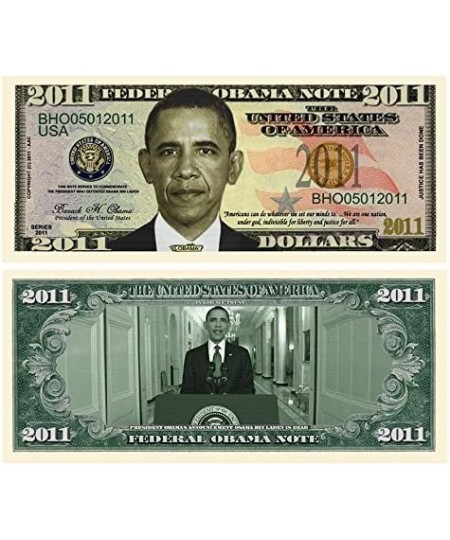 Barack Obama 2011 Commemorative Dollar Bill Collectible in Currency Holder $15.95 - Gags & Practical Joke Toys