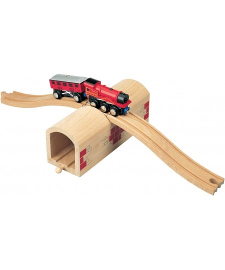 Wooden Train Track Over & Under Tunnel Bridge | Easy-Connect Railway | Compatible with Thomas BRIO Melissa & Doug | Toys for ...