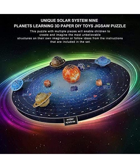 Space 3D Solar System Jigsaw Puzzle Astronomy Planets Toy | Educational Learning Brain Teaser Desk Decor (146 Pieces) $29.98 ...