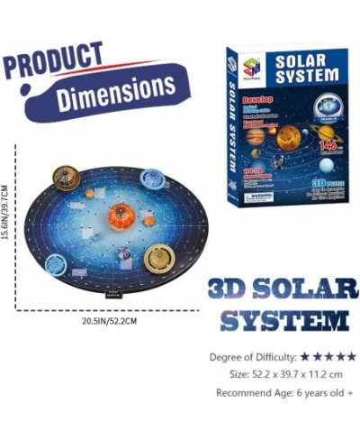 Space 3D Solar System Jigsaw Puzzle Astronomy Planets Toy | Educational Learning Brain Teaser Desk Decor (146 Pieces) $29.98 ...