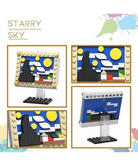 Starry Sky Famous Art Painting Moc Building Blocks Kits Model Building Blocks Sets Gift for Girls and Boys(110pcs) $28.50 - T...