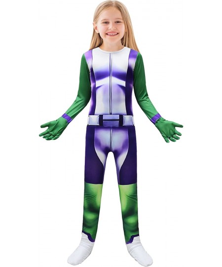 Kids Costume Jumpsuit with Green Gloves 2022 Halloween Cosplay Bodysuit Outfits for Kids Girls $33.54 - Kids' Costumes