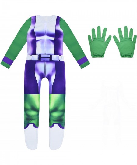 Kids Costume Jumpsuit with Green Gloves 2022 Halloween Cosplay Bodysuit Outfits for Kids Girls $33.54 - Kids' Costumes