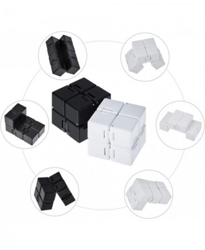 2 Packs Infinity Cube Toys Fidget Blocks Mini Infinity Cube Desk Toy Stress Relief Toys Cube ADHD Desk Toy for Adults Sensory...