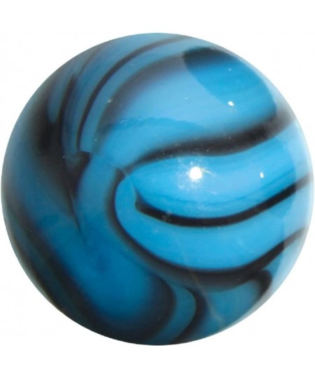 Large 2" (50mm) Brontosaurus Toe Breaker Blue on Blue Swirl Glass Marble w/Stand $18.29 - Dice & Marble Games