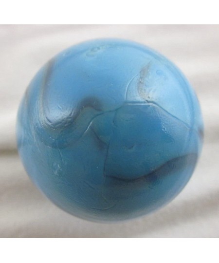 Large 2" (50mm) Brontosaurus Toe Breaker Blue on Blue Swirl Glass Marble w/Stand $18.29 - Dice & Marble Games