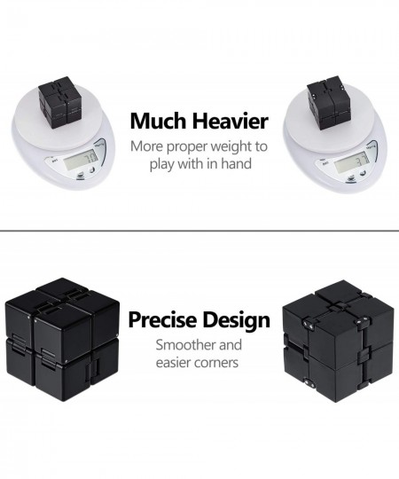 2 Packs Infinity Cube Toys Fidget Blocks Mini Infinity Cube Desk Toy Stress Relief Toys Cube ADHD Desk Toy for Adults Sensory...