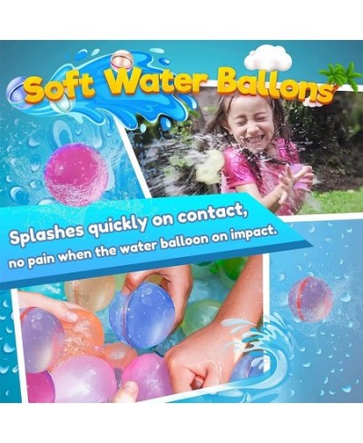 Reusable Water Balloons for Kids Adults 12 PCS Summer Beach Party Water Ball Outdoor Water Toys foar Trampoline Backyard and ...