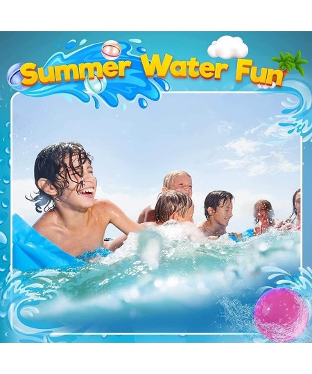 Reusable Water Balloons for Kids Adults 12 PCS Summer Beach Party Water Ball Outdoor Water Toys foar Trampoline Backyard and ...