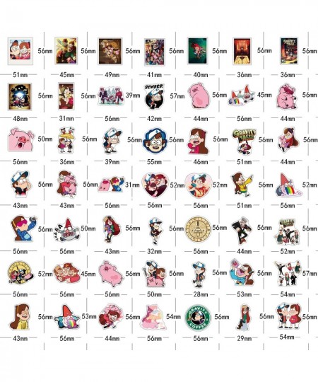 100Pcs Gravity Falls Stickers Pack Cute Funny Cartoon Anime Waterproof Vinyl Sticker Decals for Water Bottle Skateboard Lapto...