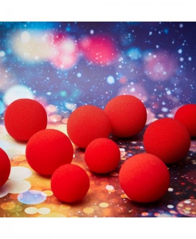 20 Pieces Red Sponge Balls Soft Magic Sponge Balls Combo Close-Up Magic Street Classical Comedy Trick Props 1.4 Inch and 1.8 ...