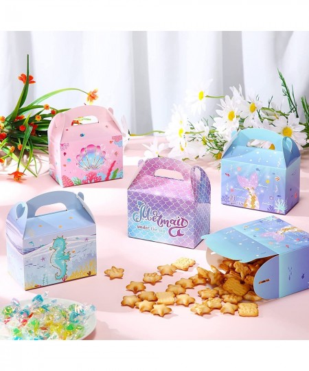 40 Pieces Mermaid Party Favor Candy Goodie Boxes Mermaid Gift Treat Boxes Mermaid Birthday Party Candy Bags Under The Sea The...