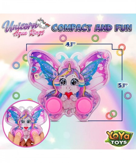 Unicorn Butterfly Water Ring Toss Handheld Game - Water Games for Kids Handheld with Cute Unicorn Design Classic-Style Retro ...