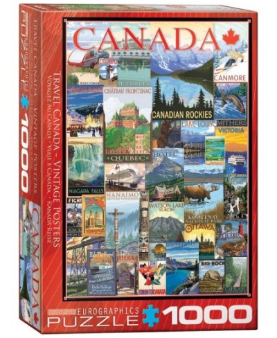 Travel Canada Vintage Ads Puzzle (1000 Piece) (6000-0778) $34.82 - Jigsaw Puzzles