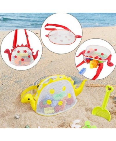 Beach Toy Mesh Beach Bag Kids Shell Bag Dinosaur Beach Sand Toy Totes for Holding Shells Beach Toys Sand Toys Swimming Access...