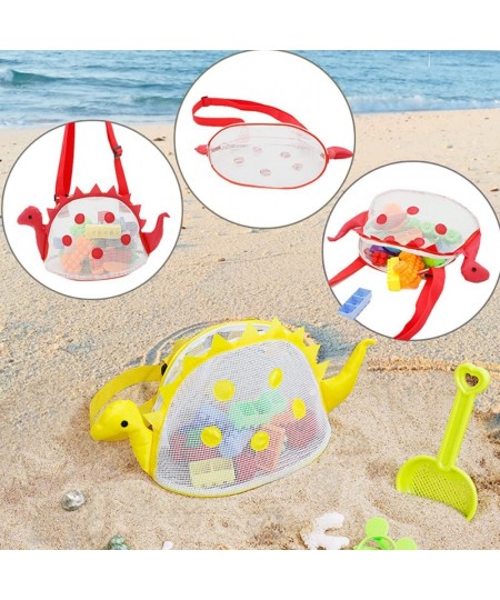 Beach Toy Mesh Beach Bag Kids Shell Bag Dinosaur Beach Sand Toy Totes for Holding Shells Beach Toys Sand Toys Swimming Access...