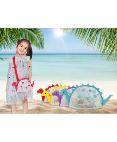 Beach Toy Mesh Beach Bag Kids Shell Bag Dinosaur Beach Sand Toy Totes for Holding Shells Beach Toys Sand Toys Swimming Access...