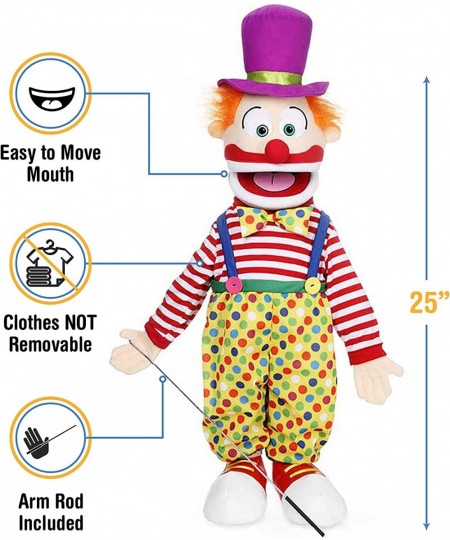 25" Clown w/ Hat Full Body Ventriloquist Style Puppet $95.10 - Ventriloquist Puppets