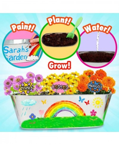 Miracle GRO My First Flower Growing Kit - Indoor Kids Garden Set w/ 3 Flower Seeds Planter Paint Soil - Birthday Gifts for Bo...