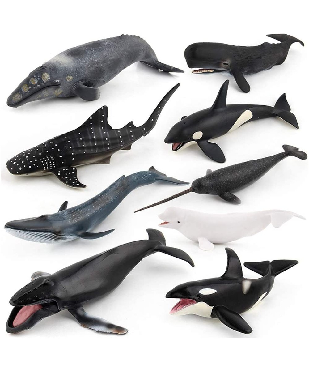 9 Pack Large Ocean Animal Toys Realistic Party Favor Sea Animal Figurines Educational School Project Marine Animal Figures fo...