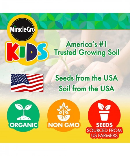 Miracle GRO My First Flower Growing Kit - Indoor Kids Garden Set w/ 3 Flower Seeds Planter Paint Soil - Birthday Gifts for Bo...