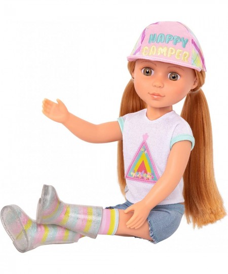 – Astrid 14-inch Poseable Doll – Red Hair & Hazel Eyes — Camping Outfit Matching Cap and Glitter Boots –Toys Clothes and Acce...