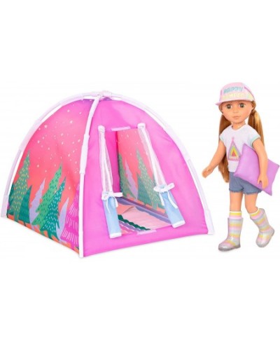 – Astrid 14-inch Poseable Doll – Red Hair & Hazel Eyes — Camping Outfit Matching Cap and Glitter Boots –Toys Clothes and Acce...