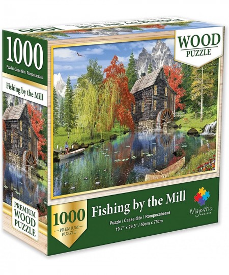 Majestic 1000 Piece Wooden Jigsaw Puzzle Fishing by The Mill $27.79 - Jigsaw Puzzles