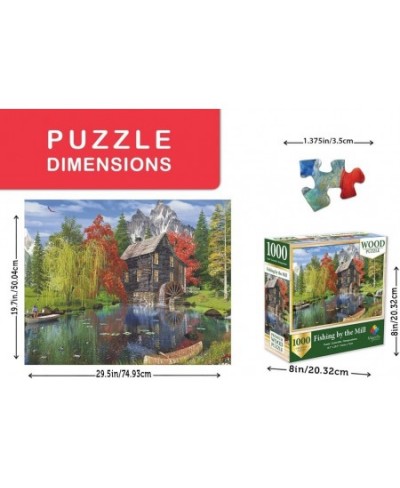 Majestic 1000 Piece Wooden Jigsaw Puzzle Fishing by The Mill $27.79 - Jigsaw Puzzles